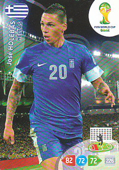 Jose Holebas Greece Panini 2014 World Cup #181